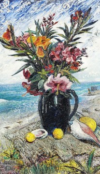 海辺の花のある静物 1948 モダンな装飾の花 Oil Paintings